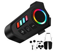 ibasenice Wireless Motorcycle Helmet Headset Speaker with Mic, Ip65 Waterproof Wireless Headphone for Riding, Voice Wake, Noise Cancellation, 400mah Battery, Abs Material, Type-c Charging