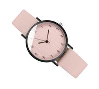 ibasenice Women's Quartz Wrist Watch Pink Leather Strap Wood Grain Dial | Stainless Steel, Accurate Time Keeping, Simple Classic Styling, Elegant Fashionable Finish, Party Dating Wear