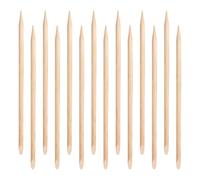 ibasenice Wood Cuticle Pusher Nail Sticks for Cleaning Nails and Pushing Back Cuticles 100pcs with Pointed and Flat Ends for Beauty Shop and DIY Care