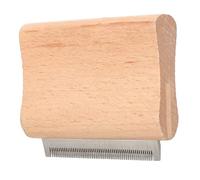 ibasenice Wood Groom Brush Deshedding Tool for Professional Pet Grooming Comb Wooden and Metal Design Removes Dead Hair for Livestock and Pets