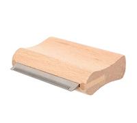 ibasenice Wood Groom Brush for Horses Professional Deshedding Tool with Ergonomic Handle Easy Hair Removal Material for Livestock Grooming