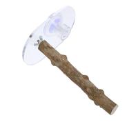 ibasenice Wood Parrot Perch Stand with Height Portable Bird Platform for Cockatiels Parakeets and Budgies Strong Suction Cups for Secure Attachment and Enhanced Interaction