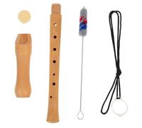 ibasenice Wooden 8-hole Descant Recorder German-style Two-section Detachable High Pitch Flute for Beginners and Adults Boys and Girls Musical Instrument Suitable for Music Learning and Practice