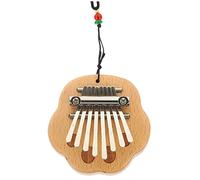 ibasenice Wooden 8-note Mini Kalimba Thumb Piano Portable Beginner Finger Piano Music Instrument with Beech Wood Bear Pattern for Boys and Girls and Adults