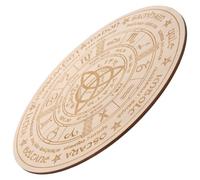 ibasenice Wooden Altar Board Synthetic Material round Khaki Lightweight and Not Easily Deformed for Rituals and Ceremony Decoration for Dowsing Game and Metaphysical Message