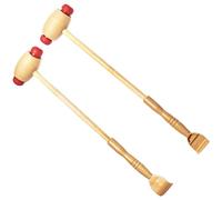 ibasenice Wooden Back Scratcher Massage Hammer Hand Held Back Massager for Itching Relief Warm-Ups and Office Use Lightweight Easy to Use 2Pcs