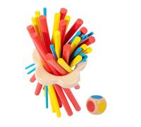 ibasenice Wooden Balance Stick Game for Montessori Falling Sticks with Colorful Design for Fine Motor Skill Coordination Patience Table Game for Travel and Early Education