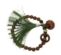 ibasenice Wooden Bead Bracelet with Lotus Scented Pouch Unisex Prayer Beads String with Tassel Chic Vintage Style Wrist Jewelry for Meditation and Everyday Wear