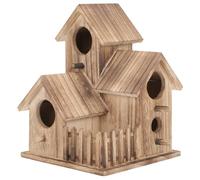 ibasenice Wooden Bird House Cottage Nesting Nest for Garden Outdoor Use
