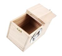 ibasenice Wooden Birdhouse Nesting Box for Parakeets and Parrots Pet Birds Supplies Home Decor Hanging Nest Design for Backyard Courtyard
