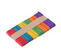 ibasenice Wooden Craft Sticks and Smooth No Burr 50pcs with Fine Workmanship for Handmade Building Models for Projects and Collage Art