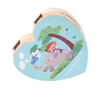 ibasenice Wooden Deciduous Tooth Box Boys and Girls Teeth Storage Container for Fairy Memory Keeping