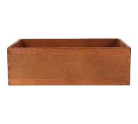 ibasenice Wooden Desktop Storage Box Solid Wood Tool Storage Crate with Builtin Side Handles Multiuse Functionality for Organizing Sundries at Home