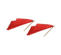 ibasenice Wooden Drumsticks Red Silk Scarf 25cm Waist Drum Percussion Sticks Mallets for Music Performance