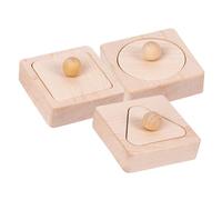 ibasenice Wooden Geometrical Shape Matching for Educational Building Blocks Enhancing Hand-eye Coordination and Logical Thinking Material Montessori Learning Puzzle for Early Development