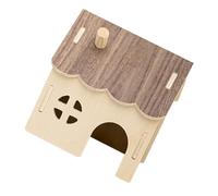 ibasenice Wooden Hamster Hideaway House with Playful Design and Easy-clean Feature Secure Sleeping Shelter for Guinea Pigs Mice and Hedgehogs Wood Pet Nest for Animals