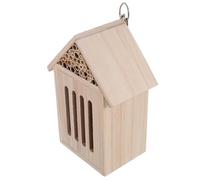 ibasenice Wooden Insect Hotel Bee House Natural Bug Shelter for Garden Outdoor Yard with Nesting Box, Wooden Butterfly and Ladybug Habitat Suitable for Backyard Wildlife Observation