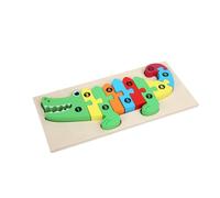 ibasenice Wooden Jigsaw Puzzle for Preschool Educational Plaything Enhancing Patience and Divergent Thinking Early Learning Gift for Boys