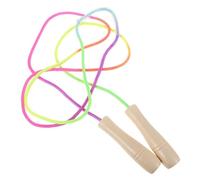 ibasenice Wooden Jump Rope for Rainbow Skipping Rope for Fitness Coordination and Physical Development Engaging Colors for Preschool Elementary School