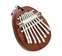 ibasenice Wooden Kalimba Mini 8-Tone Thumb Piano Hanging Rope Portable Finger Piano for Adults and Boys and Girls Easy to Carry Musical Instrument Gift