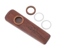 ibasenice Wooden Kazoo Musical Instrument for Adults Beginner Easy to Learn Performance Kazoo for Guitar Partner Music Lovers Ukulele Accessory in Walnut