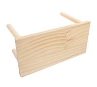 ibasenice Wooden Loft Platform for Small Animals 12x25cm with 12cm Stand - Hamster Cage Shelf, Guinea Pig and Chinchilla Play Structure, Multi-functional Small Pet Standing Platform