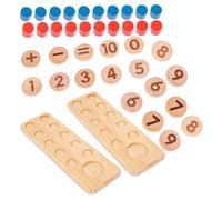 ibasenice Wooden Math Counting for Ages Educational Intelligence Development Plaything for Early Learning and Cognitive Skills