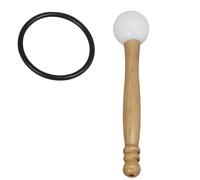 ibasenice Wooden Meditation Bowl Singing Bowl Rubber Beater Buddhist Tool Chanting Stick for Accessory