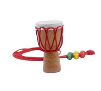 ibasenice Wooden Mini African Drum Necklace for Music Fans Handcrafted Percussion Jewelry African Style for Adults