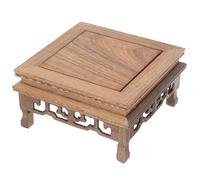 ibasenice Wooden Plant Stand with Rustic Flower Pot Base and Sturdy Flat Bottom, a Display Pedestal for Flower Pot or Statue on Desktop or Tea Shop, Chinese Style Home Decor and Planter