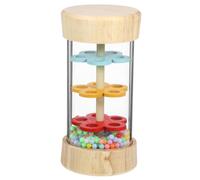 ibasenice Wooden Rainstick for Safe Musical Rain Sound Instrument Early Education Plaything for Sensory Development and Concentration Training