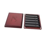 ibasenice Wooden Reed Case for Clarinet Alto Saxophone Tenor Sax Bass Clarinet Double-sided Storage Holds Reeds Scratch-resistant for Oboe and Woodwind Instruments Portable and Lightweight