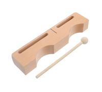 ibasenice Wooden Rhythm Block Mallet Professional Percussion Instrument for Latin Music Dual Bass Tones for Elegant Design Light Yellow for Music Classes and Traditional Events
