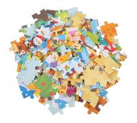 ibasenice Wooden Round Animal Puzzle for Preschool Educational Hand Eye Coordination Brain Boosting Early Learning Plaything