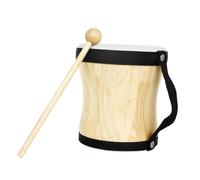 ibasenice Wooden Sheepskin Hand Drum Percussion Instrument with Stick for Early Music Education Lightweight Portable Rhythm Drum Enhancing Musical Talent and Creativity