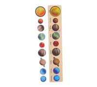 ibasenice Wooden Solar System Puzzle for Boys and Girls Montessori Planet Toys Detailed Design and Outer Space Learning Activity