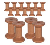 ibasenice Wooden Thread Bobbins 25Pcs Vintage Light Brown 50X35Mm Empty Sewing Spools for Yarn and Ribbon, Thread Organizers Suitable for Embroidery and DIY Craft Storage