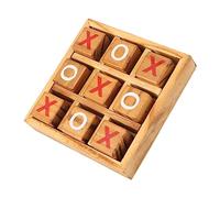 ibasenice Wooden Toe Board Game for Parent Intelligence Portable Storage Design Enhances Strategic Thinking and Observation Skills