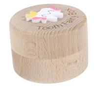 ibasenice Wooden Tooth Keepsake Box for Baby Teeth Storage Carved Design for Children’s Lost Memories