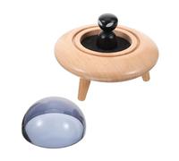 ibasenice Wooden Wisdom Tooth Storage Box Shaped Like Spaceship for Keeping Deciduous Teeth Safe Keepsake for Boys and Girls