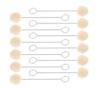 ibasenice Wool Daubers Brush Wool Applicators 50pcs with Handle for Leathercraft Dyeing for Projects and Handicrafts, Suitable for Leather and Shoes Gluing