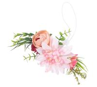 ibasenice Wreath Collar Dog Pet Fresh Adjustable with Natural Fiber Flowers Dual Function Headwear for Puppy Wedding and Special Occasions