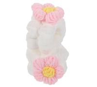ibasenice Wristbands Practical and Comfortable Wearing Experience 2pcs Face Washing Flower Shaped Pink Made of Soft Coral Fleece and Cloth for Female Friends and Girlfriends