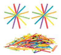 ibasenice Yellow Colored Wood Craft Sticks Smooth 1000pcs for Rainy Day Projects and Party Crafts Suitable and Teachers
