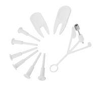 ibasenice Yoga Ball Replacement Plug Kit 9pcs with 1 Inflatable Nozzle, 2 Air Pullers, and 6 Universal Stoppers for Gym Fitness, Pilates, and Stability Ball Maintenance