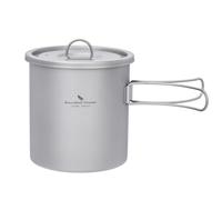 iBasingo 1400ml/1.4L Titanium Camping Pot Hillwalking Billy Can Ti2060C