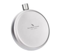 iBasingo 150ml Titanium Hip Flask with Stainless Steel Funnel Outdoor Camping Round Liquor Flask Alcohol Whiskey Wine Flagon Mug Portable Wine Pot Ti3065D