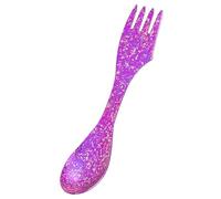 iBasingo 18.5cm Titanium Spork 3 in 1 Camping Cutlery, Purple Ti1064T | Ultralight Multifunctional Spoon Fork Travel Utensil, Portable Tableware for Outdoor Picnic Backpacking Trekking Bushcraft