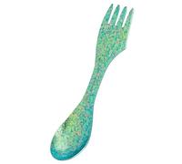 iBasingo 18.5cm Titanium Spork Ultralight Camping Travel Utensil Spoon Fork Knife 3 in 1 Outdoor Multifunctional Portabel Cutlery Picnic Backpacking Tableware Ti1064T (Green)