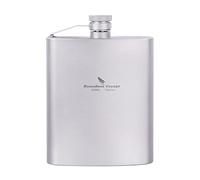 iBasingo 200ml Titanium Hip Flask 15ml Sake Cup with Funnel Outdoor Camping Flat Liquor Flask Alcohol Whiskey Wine Flagon Mug Wearproof Wine Pot (200ml Flask Ti3061D)